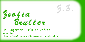 zsofia bruller business card